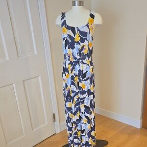 INC International Concepts Floral Maxi Dress - Navy, Yellow, White